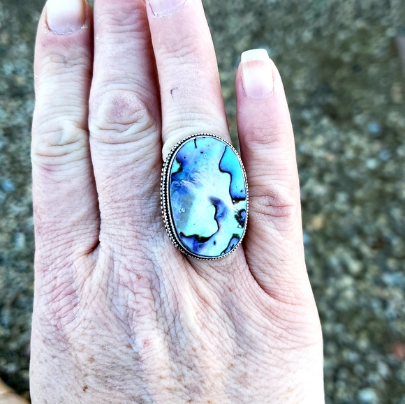 New Abalone Shell 925 Silver Ring. - Picture 7 of 8